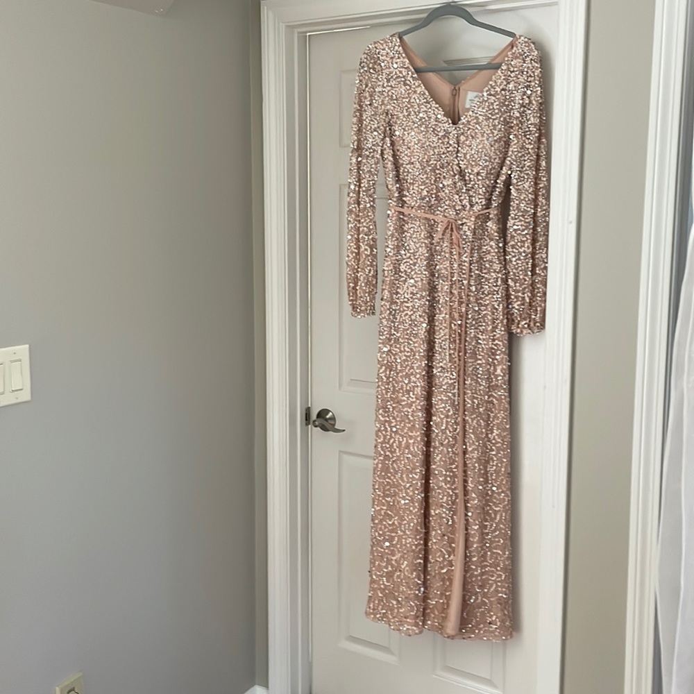Adrianna Papell Size 12 blush gown